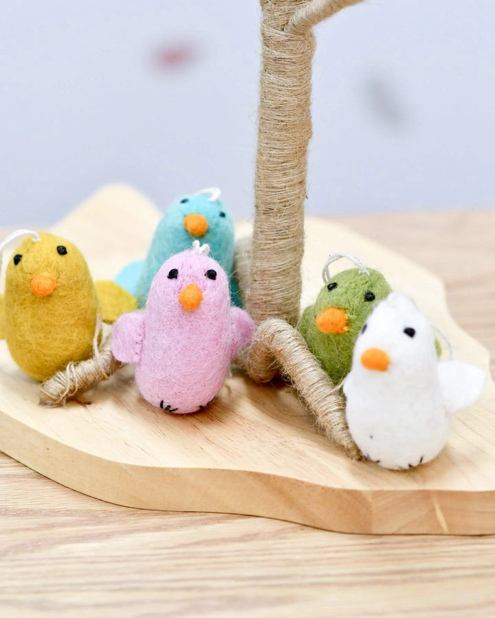 Felt Green Chick Ornament
