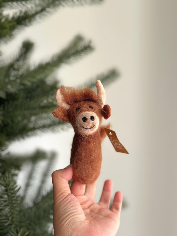 Highland Cow Finger Puppet