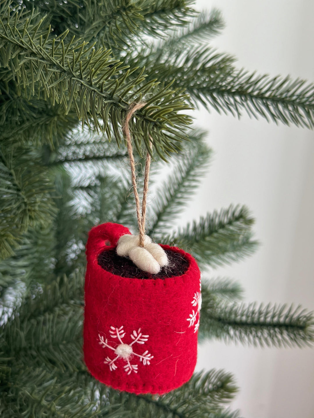 Hot Chocolate Mug Ornament with Marshmallows