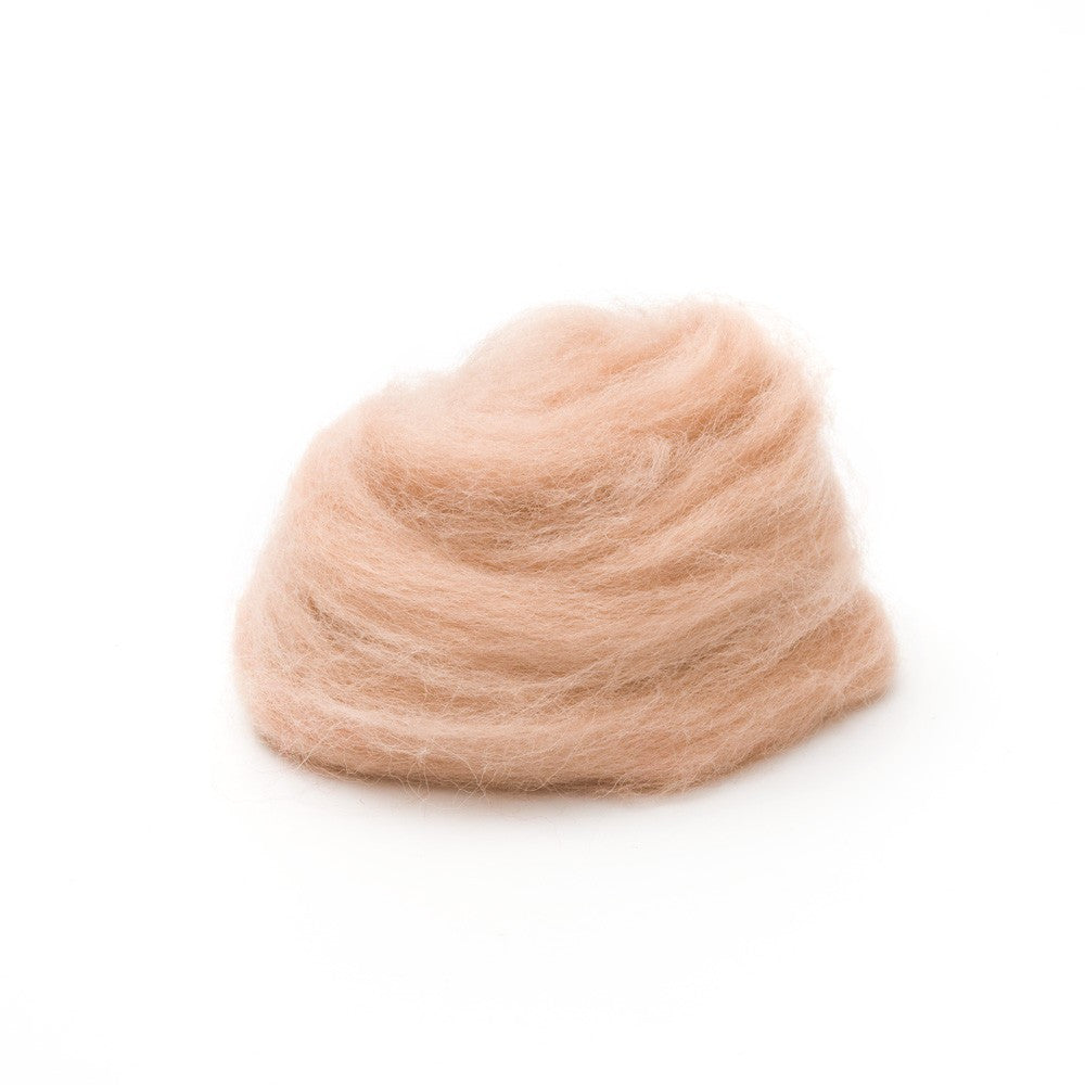 Camel Corriedale wool roving, 1 oz, for classroom wet felting and needle felting