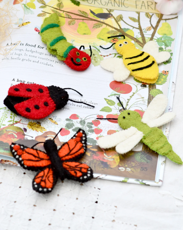 Insect and Bugs Finger Puppet Set of 5