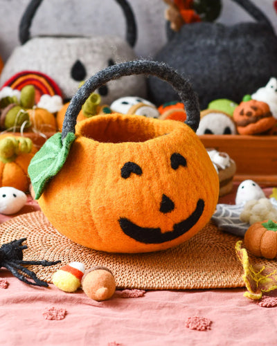 Sale Felt Jack 'O Lantern Pumpkin Bag