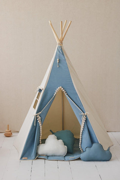 “Jeans” Teepee Tent with Pompoms