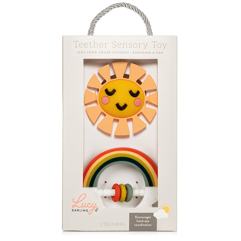 Lucy Darling Little Rainbow Baby Teether Toy Set