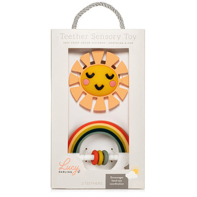Lucy Darling Little Rainbow Baby Teether Toy Set