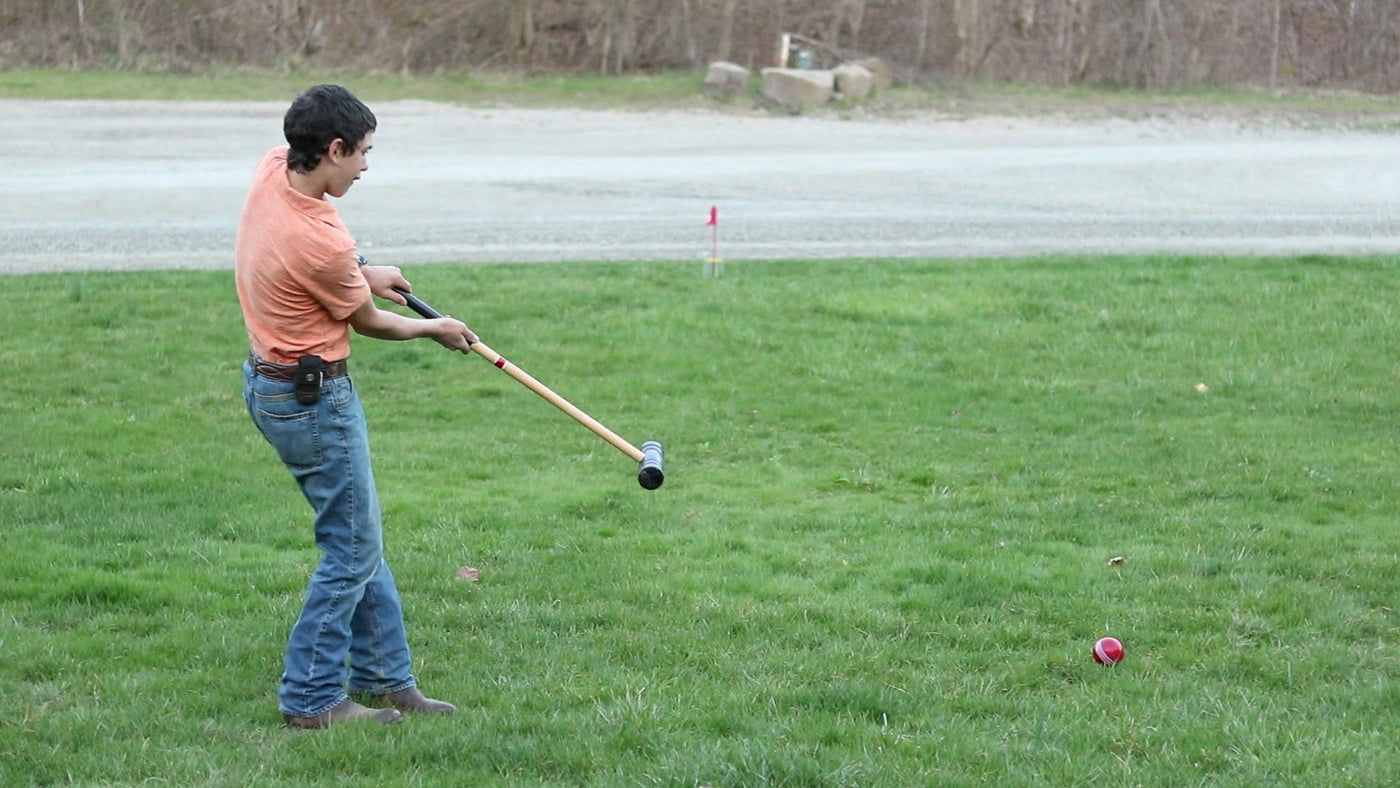 Deluxe Flag Croquet Golf Game Set, With Duffel Carry Bag