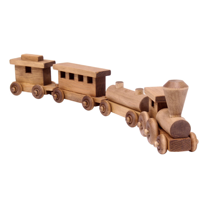 Wooden Toy Train Play Set, 24" Long, Kid-Safe Finish
