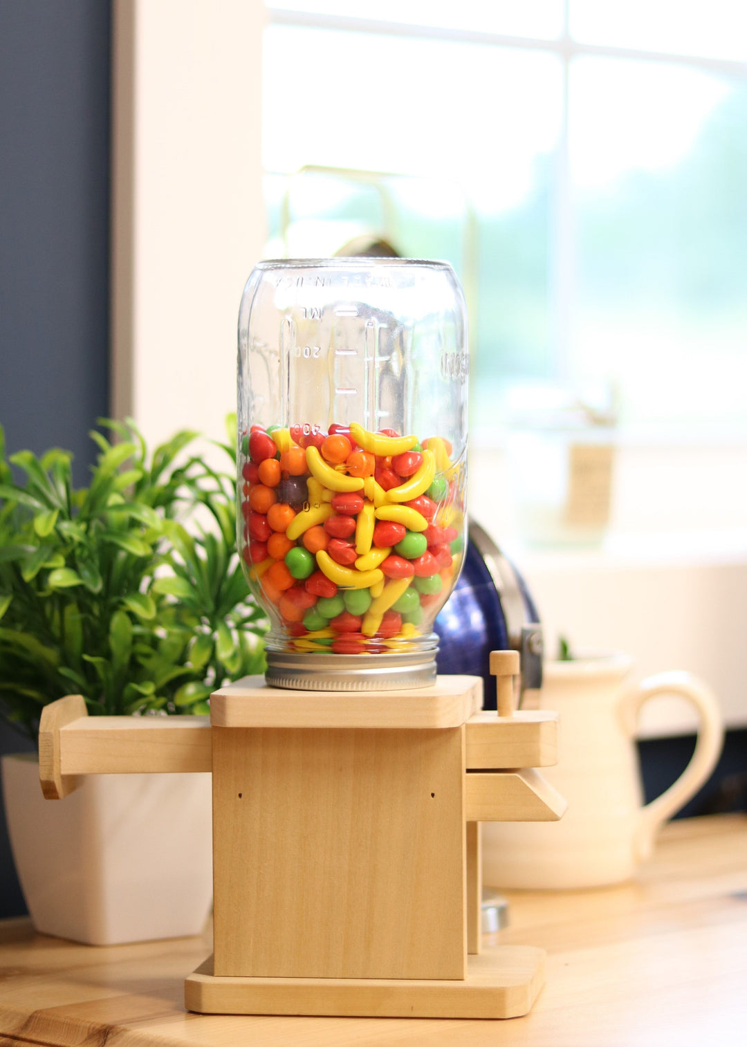 Jar Candy Dispenser, Great for M&amp;M&
