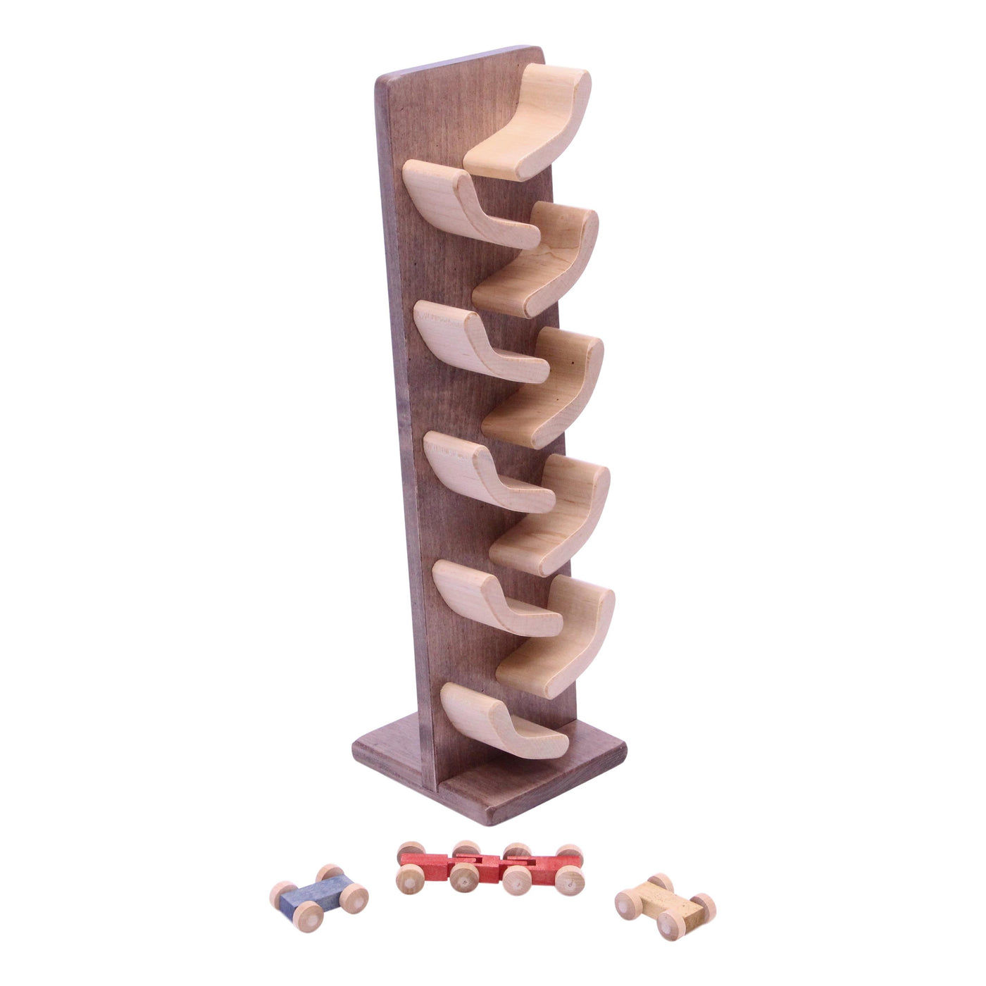Mini Car Roller Wooden Toy, Pack of Cars Included