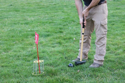 Deluxe Flag Croquet Golf Game Set, With Duffel Carry Bag