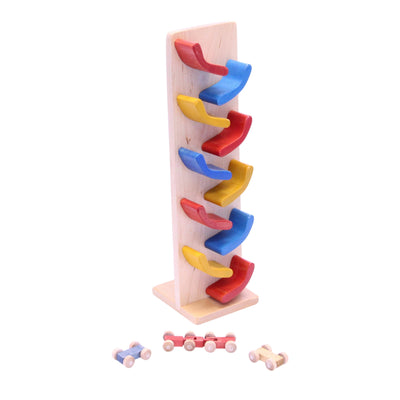 Mini Car Roller Wooden Toy, Pack of Cars Included