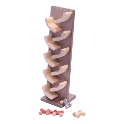 Mini Car Roller Wooden Toy, Pack of Cars Included