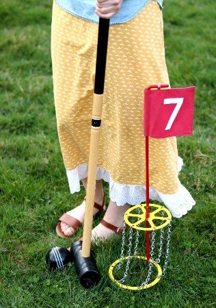 Deluxe Flag Croquet Golf Game Set, With Duffel Carry Bag
