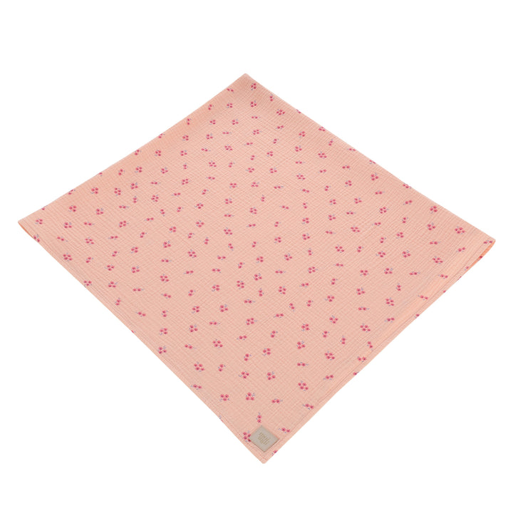 Muslin "Pink forget-me-not" Baby Swaddle Blanket