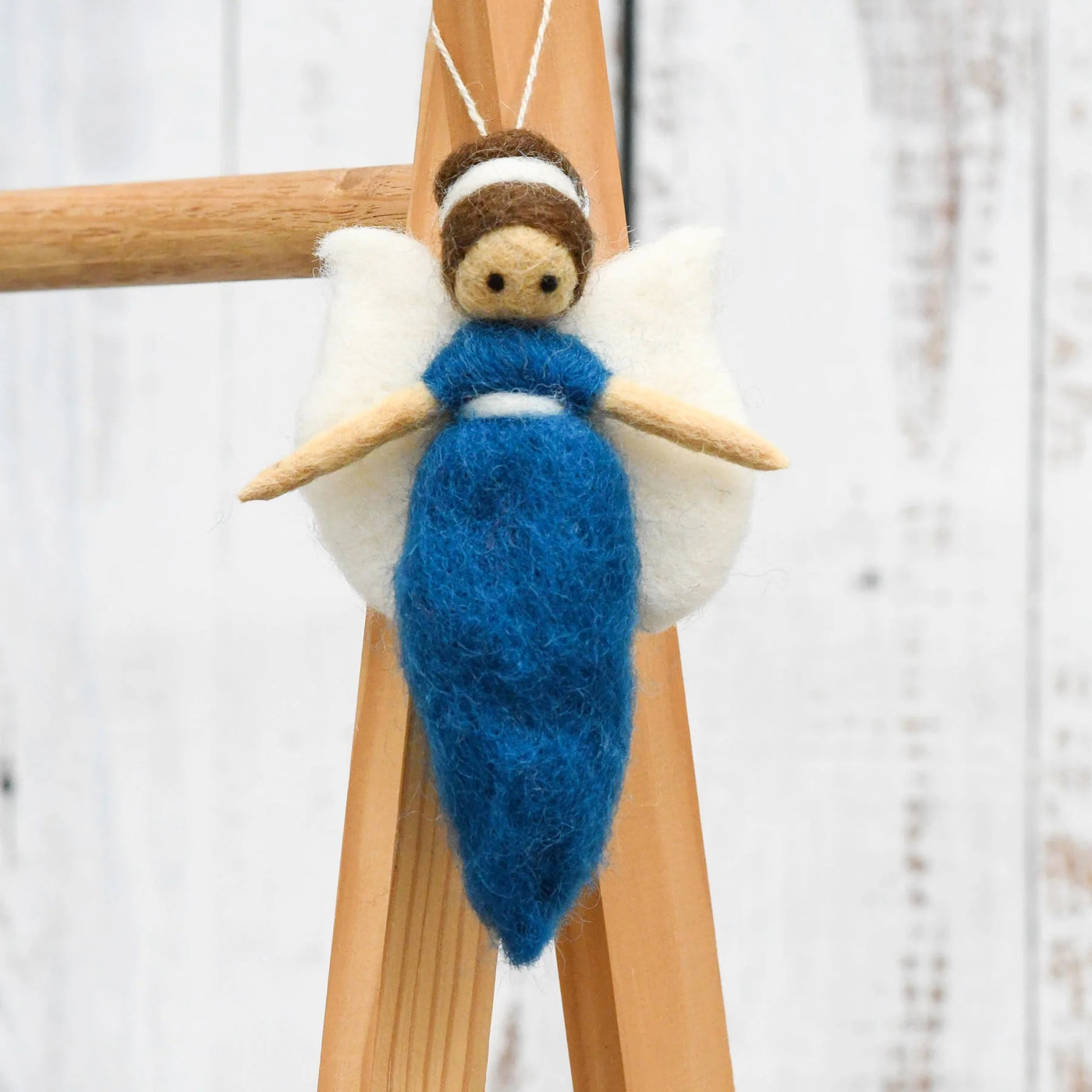 Needle Felted Fairy, Blue Dress