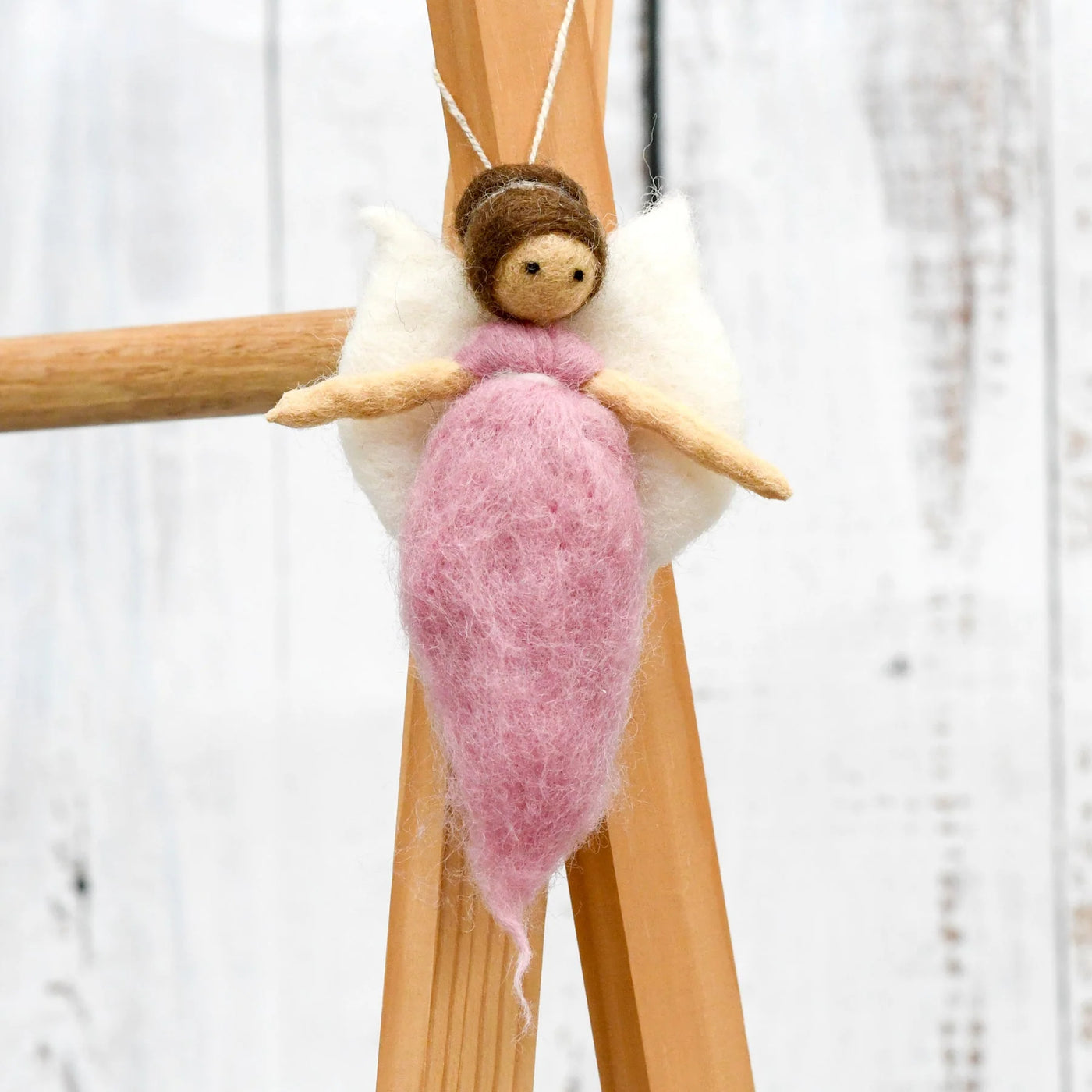 Needle Felted Fairy, Light Pink Dress