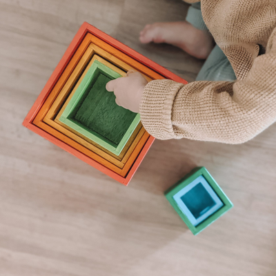 Sale Q Toys Rainbow Nesting Boxes