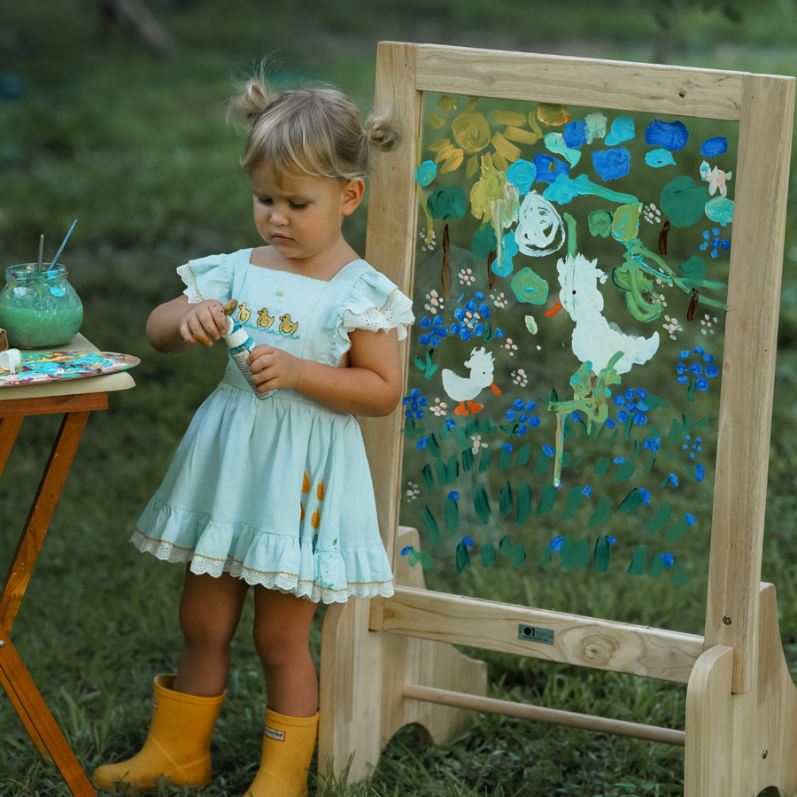 Q Toys Toddler Wooden Perspex Easel