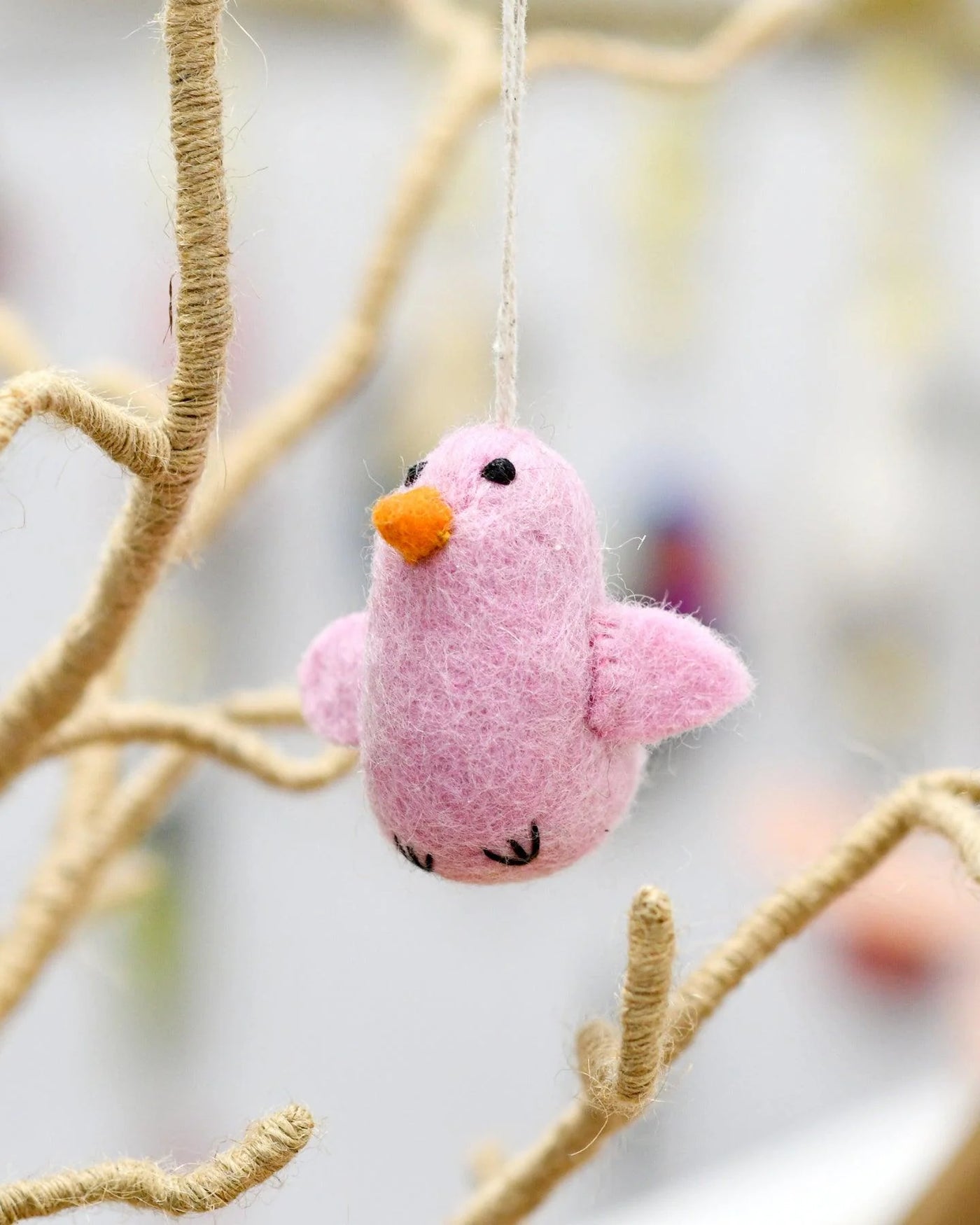 Felt Pink Chick Ornament