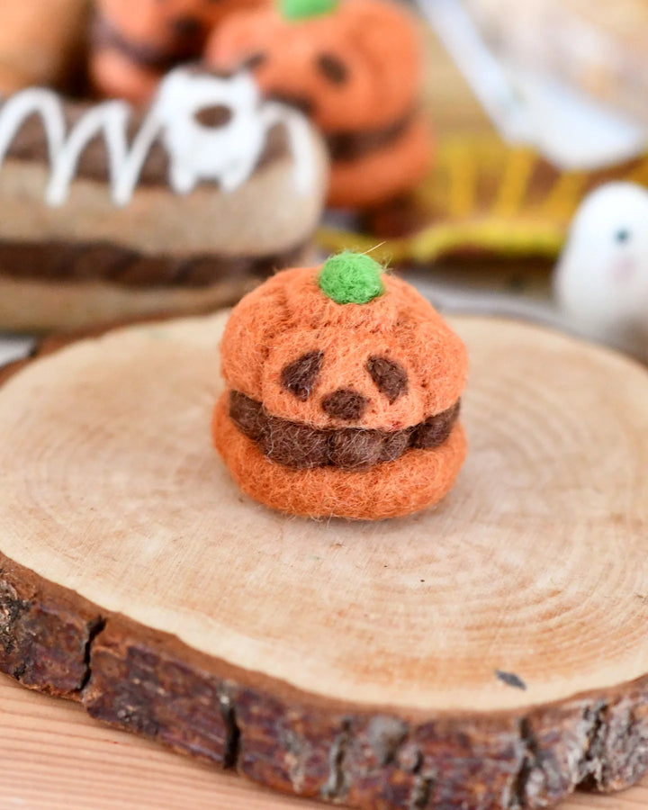 Sale Felt Pumpkin Cream Puff for Halloween