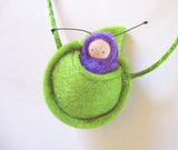 Fairyshadow Love Bug in Leaf Necklace, Assorted Colors · view 6