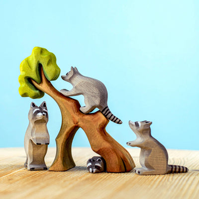 Pre-Order Bumbu Raccoon Family with Tree Set (Ships in July)