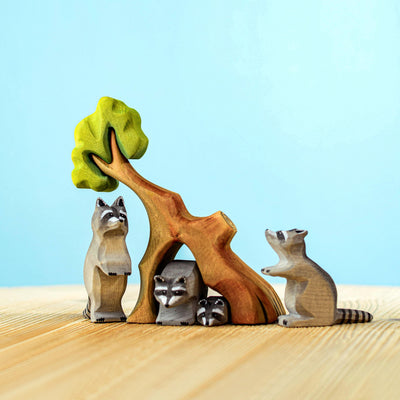 Pre-Order Bumbu Raccoon Family with Tree Set (Ships in July)