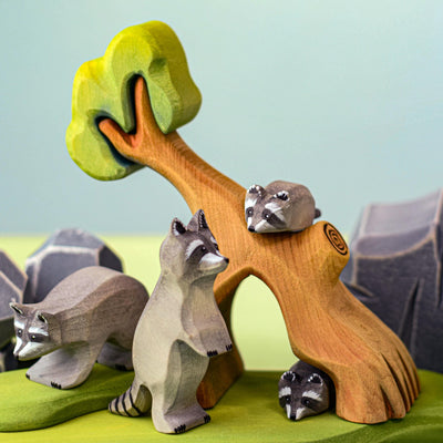 Pre-Order Bumbu Raccoon Family with Tree Set (Ships in July)