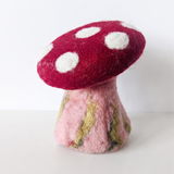 Medium Felt Mushroom, Red · view 1