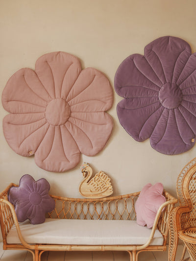 Linen "Powder Rose" Flower Mat