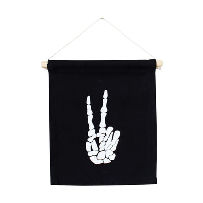 skeleton peace sign hang sign