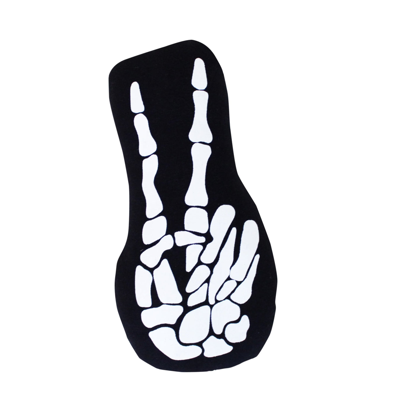 skeleton peace sign pillow