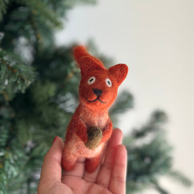 Squirrel with Acorn Finger Puppet