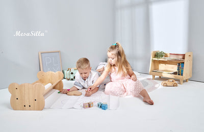 Mesasilla Toddler Book Caddy with Detachable Divider - Innovative Storage Solution