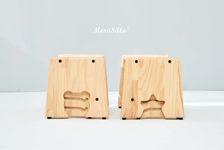 Mesasilla 2 Step Stool - Lightweight &amp; Sturdy with Anti-Slip, Animal-Shaped Cutouts - Solid Wood Construction