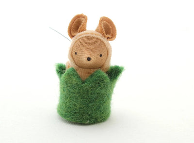 Fairyshadow Little Critter in a Hedge Cozy, Tan Mouse