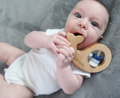 Bannor Whale Wooden Baby Rattle