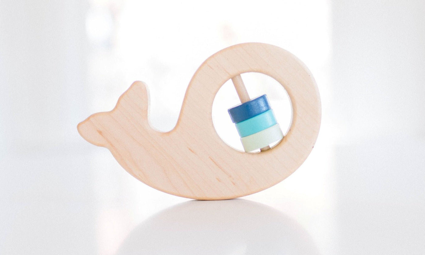 Bannor Whale Wooden Baby Rattle