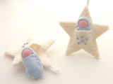 Fairyshadow White Embroidered Star Ornament, Blue Baby · view 2