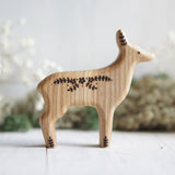 Wooden Deer Toy, a hand-carved wooden toy by Tiny Fox Hole. · view 2