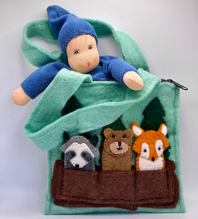 Felt Woodland Friends Puppet Bag