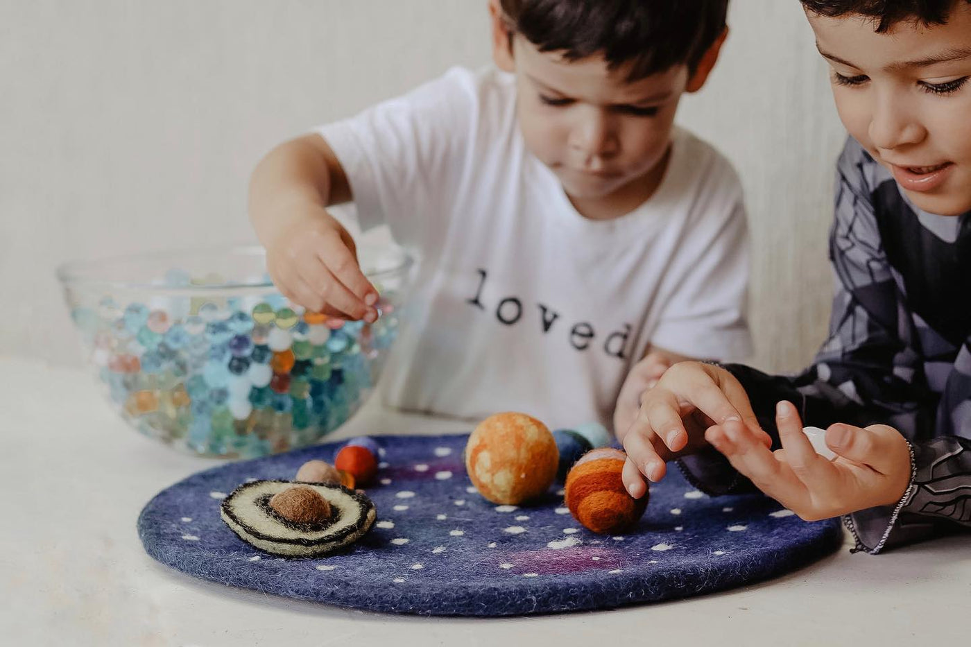 Solar System Outer Space Playmat with Felt Planets