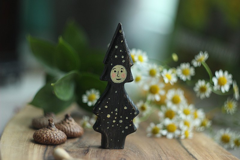 Wooden Night Gnome