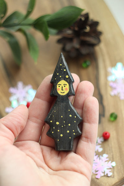 Wooden Night Gnome