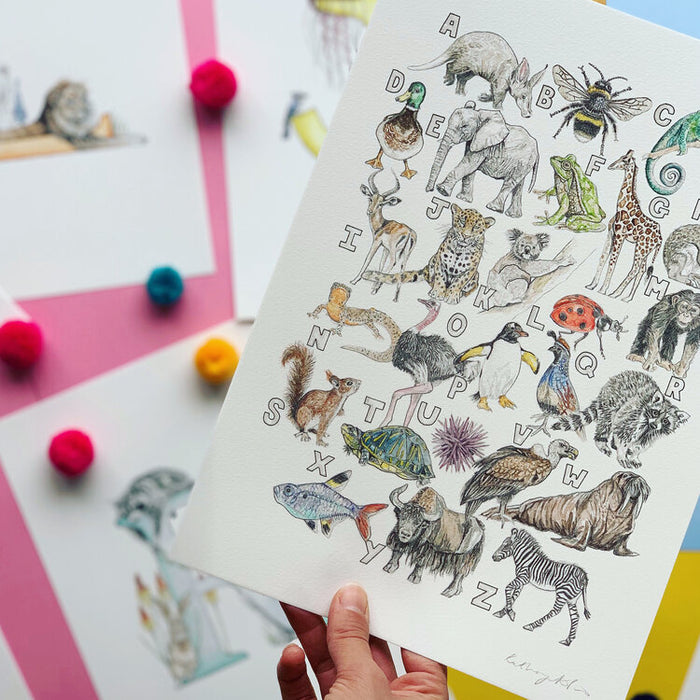 Sale Animal Alphabet Print