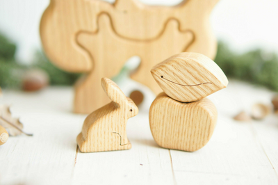 Sale Wooden Apple Tree and Rabbit Puzzle