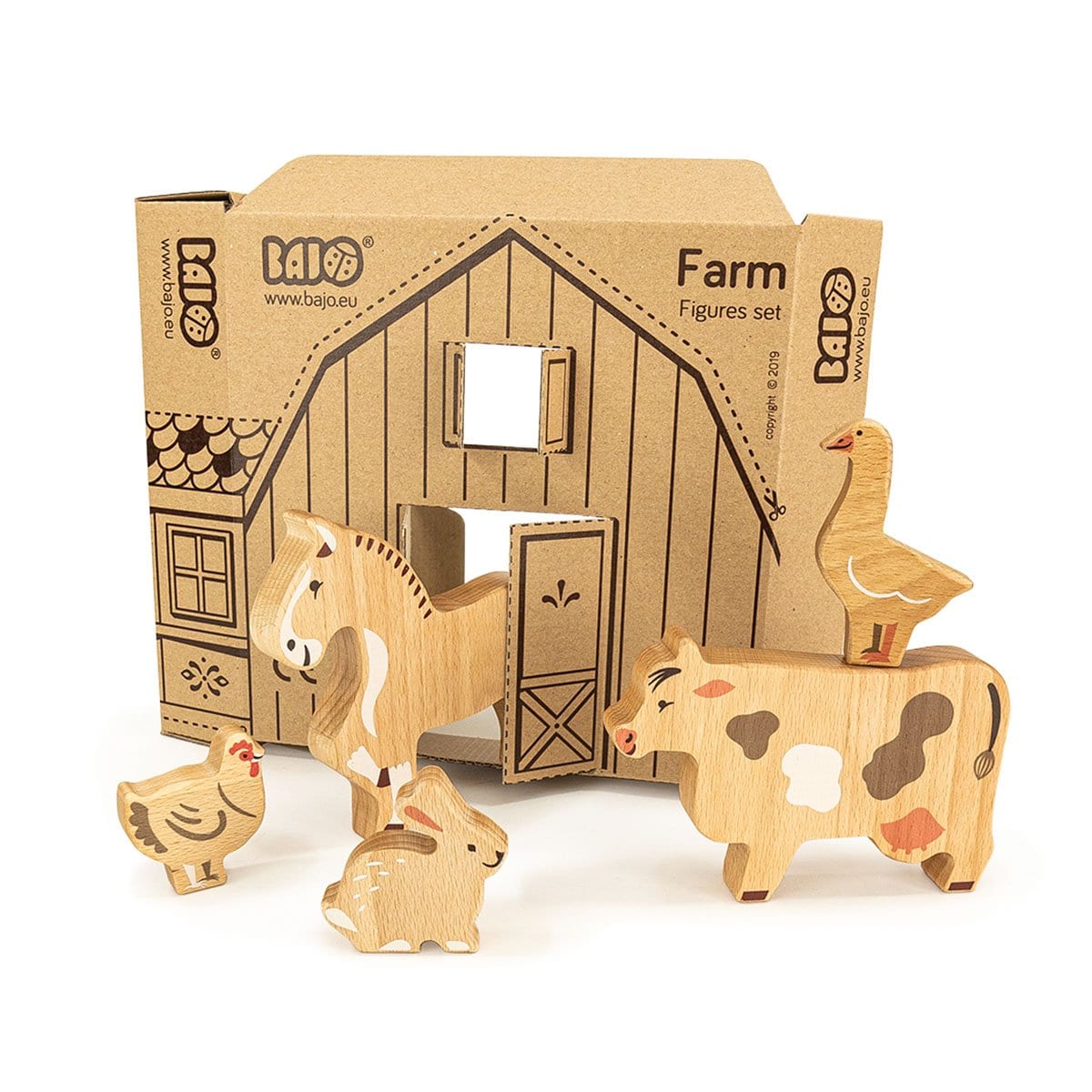 Bajo Wooden Animals Play Set, Farm