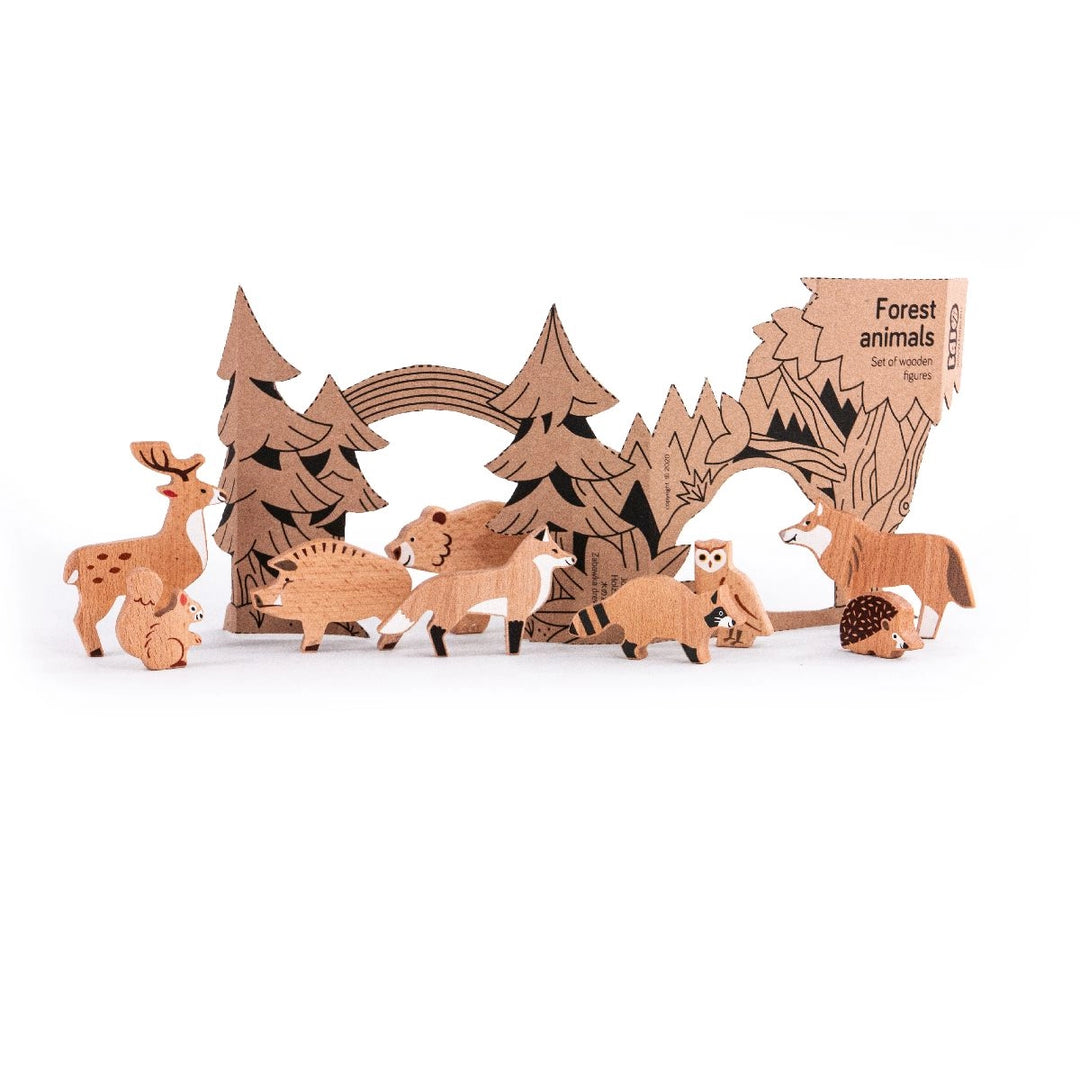 Bajo Wooden Animals Play Set, Forest