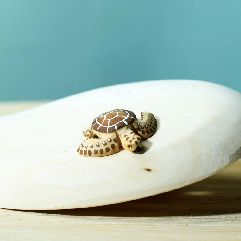 Pre-Order Bumbu Wooden Brown Turtle, Baby (Ships in July)