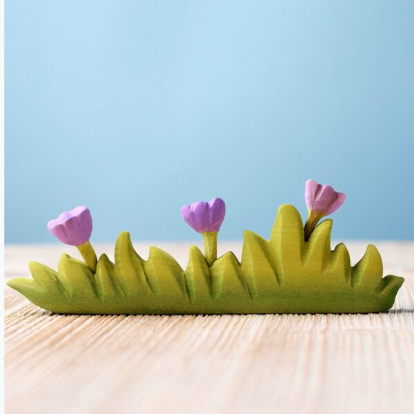 Pre-Order Bumbu Large Wooden Grass with Lilac Flowers (Ships in July)